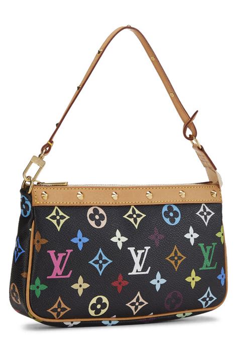 louis vuitton pochette accessoires takashi murakami multicolor monogram|louis vuitton murakami wallet men.